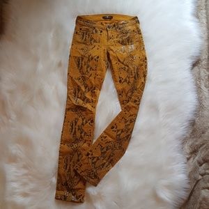 7 for all mankind snake print, skinny pants